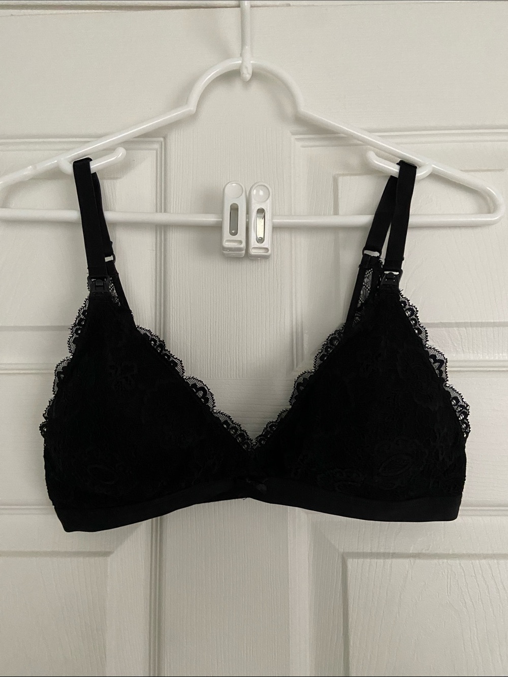 Oh La Lari Lillian Lace Nursing Bralette in Black